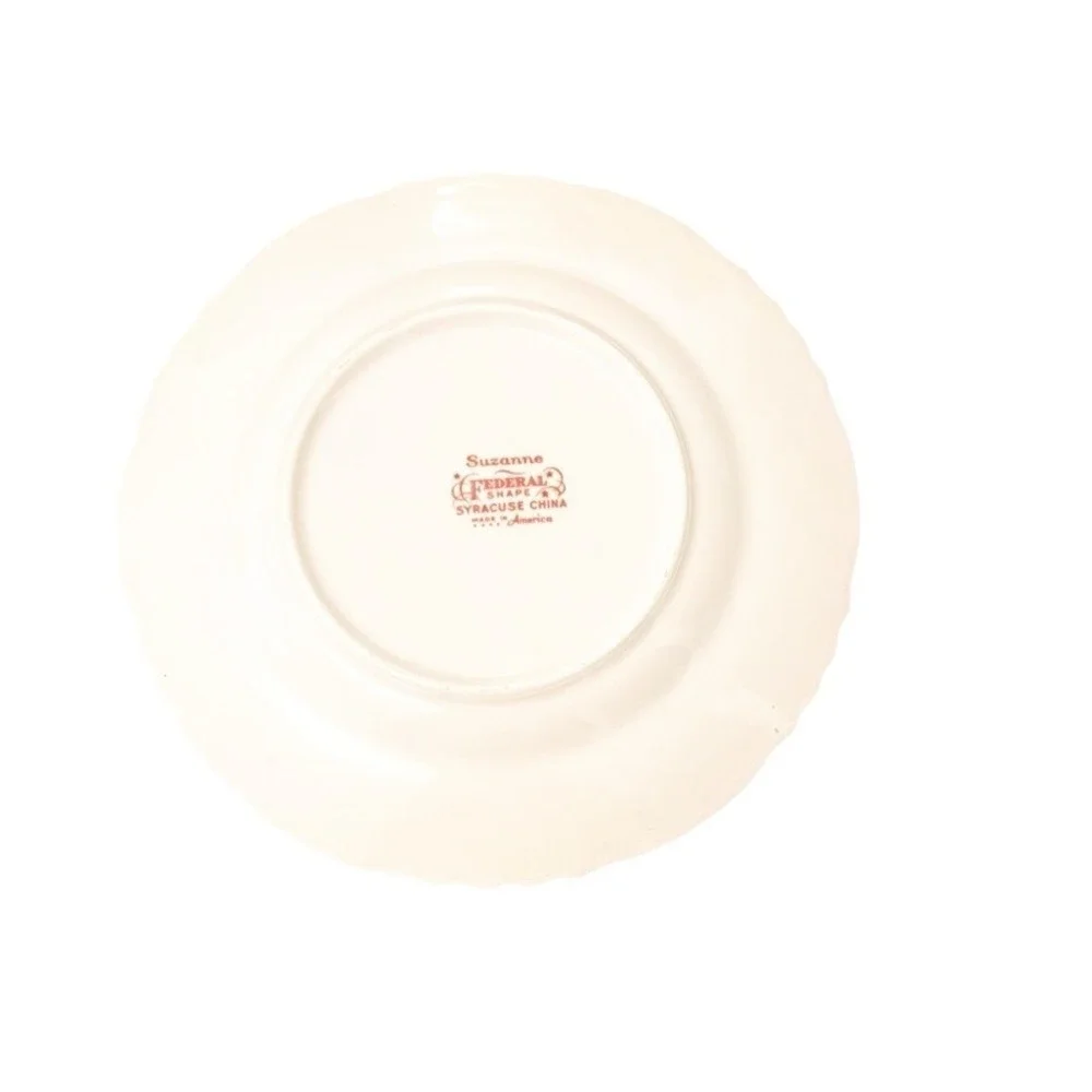 Vintage Suzanne Federal Shape Syracuse China Salad‎ Plates 8